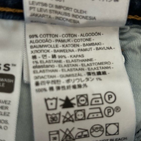 Levi 511 Dark Wash Slim Straight Stretch Button Zip Denim Jeans size 30 - Picture 7 of 12